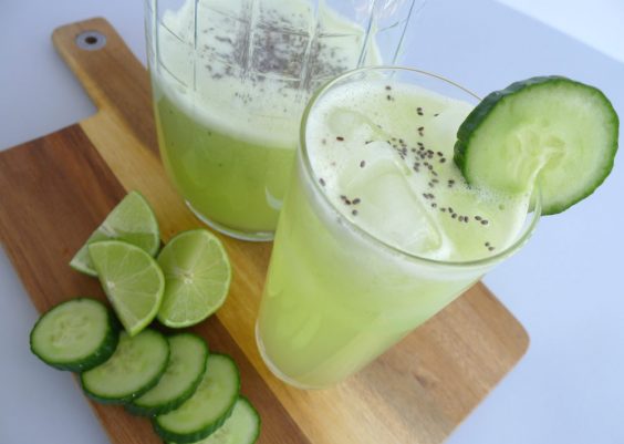 Delicious Cucumber Lime Veggie Green Smoothie Recipe